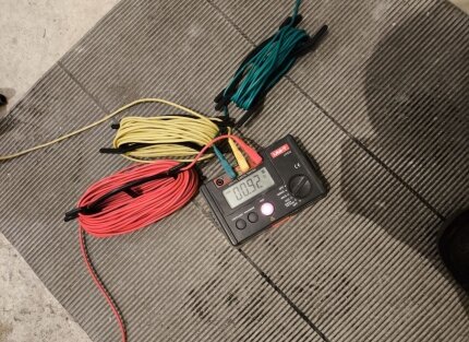 Perevirka elektrychnykh parametriv konturu zazemlennya