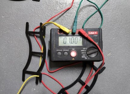 Perevirka elektrychnykh parametriv konturu zazemlennya