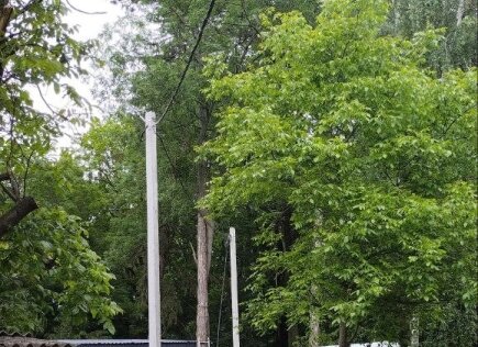 Montazh povitryanoyi liniyi elektrozhyvlennya novozvedenoyi kotelʹni z vstanovlennyam opor.